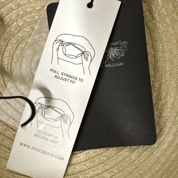 Angela & William Straw Hat Women's NWT One Size Adjustable Beige Beach Sun - Picture 7 of 7